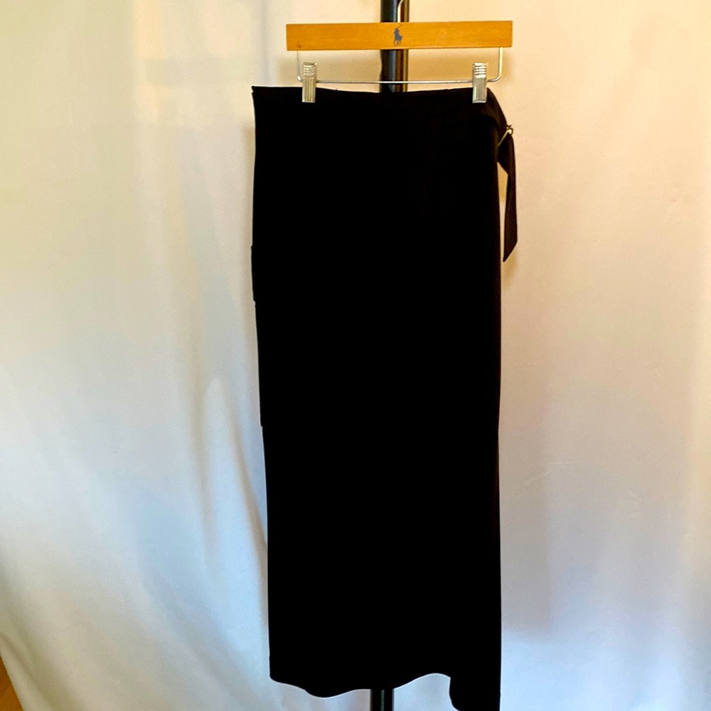 Ralph Lauren Polo, Black Midi Wrap Skirt, Size S/P